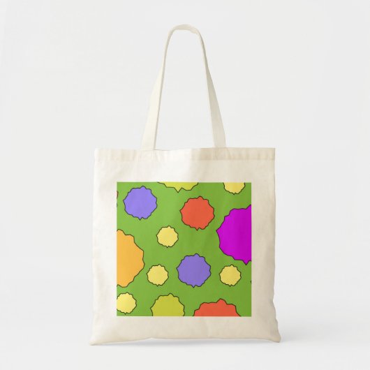 Kleurrijke Retro funky geometrische polka dot Canv Tote Bag (Voorkant)