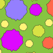 Kleurrijke Retro funky geometrische polka dot Canv Tote Bag