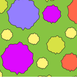 Kleurrijke Retro funky geometrische polka dot Canv Tote Bag