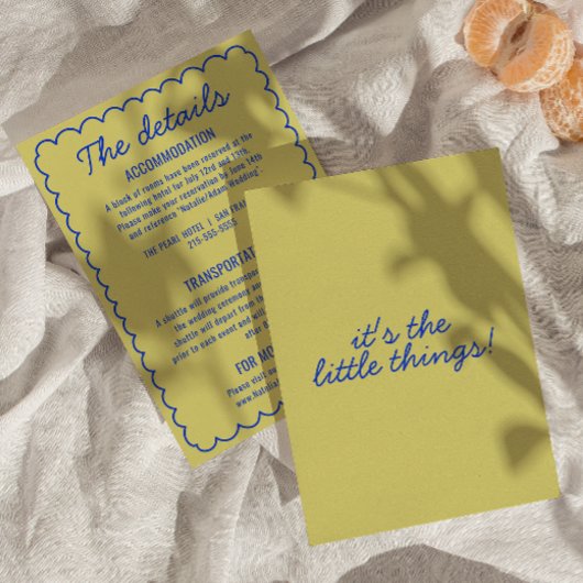 Kleurrijke Retro Funky Modern Lijst Bruiloft Detai Informatiekaartje