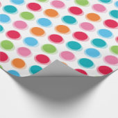 Kleurrijke Retro Fuzzy Fun Polka Dots Kind Cadeaupapier (Hoek)