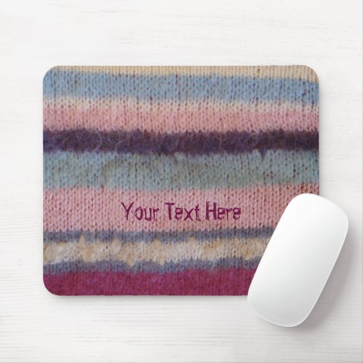 kleurrijke retro gebreide strepen leuk muismat (Met muis)