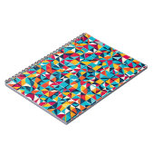 Kleurrijke retro geometrische patroon kunst notitieboek (Linkerzijde)