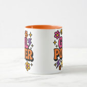 Kleurrijke Retro Girl Power Mok (Midden)