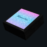 Kleurrijke retro Glitter en Sparkles Cadeaudoosje<br><div class="desc">Elegant eenvoudige kleurrijke retro glitter en sparkles. Roze groene en blauwe verlooptonen glitter.</div>