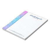 Kleurrijke retro Glitter en Sparkles Notitieblok (Linkerzijde)