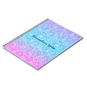 Kleurrijke retro Glitter en Sparkles Notitieboek (Linkerzijde)