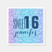 Kleurrijke retro Glitter en Sparkles Servetten (Voorkant)