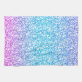 Kleurrijke retro Glitter en Sparkles Theedoek (Horizontaal)