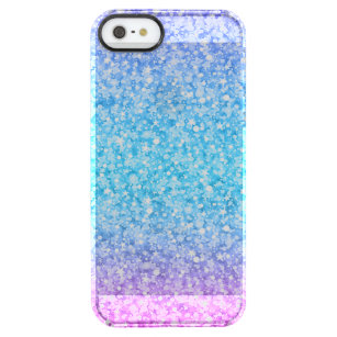 Kleurrijke retro Glitter en Sparkles Doorzichtig iPhone SE/5/5s Hoesje