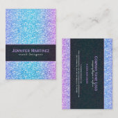 Kleurrijke Retro Glitter & Sparkles 2a Visitekaartje (Voorkant / Achterkant)
