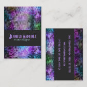 Kleurrijke Retro Glitter Visitekaartje (Voorkant / Achterkant)
