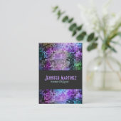 Kleurrijke Retro Glitter Visitekaartje (Staand voorkant)