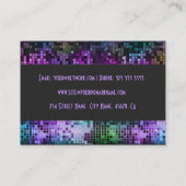 Kleurrijke Retro Glitter Visitekaartje (Achterkant)