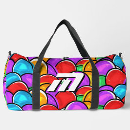 Kleurrijke Retro Golfde Pop Art Gepersonaliseerde Plunjezak