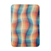 Kleurrijke Retro Golven Vintage Badmat (Voorkant Verticaal)