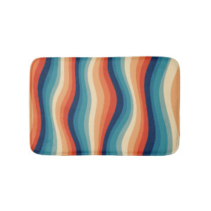 Kleurrijke Retro Golven Vintage Badmat
