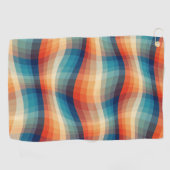 Kleurrijke Retro Golven Vintage Golfhanddoek (Horizontaal)