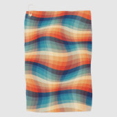 Kleurrijke Retro Golven Vintage Golfhanddoek (Voorkant)