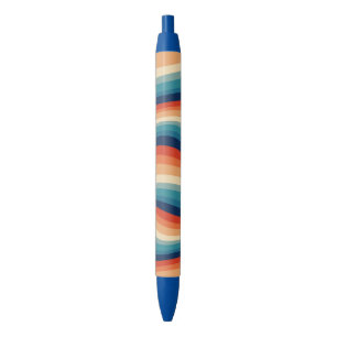 Kleurrijke Retro Golven Vintage Zwarte Inkt Pen