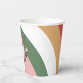 Kleurrijke Retro Groovy en heldere kerst Papieren Bekers (Achterkant)