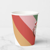 Kleurrijke Retro Groovy en heldere kerst Papieren Bekers (Voorkant)