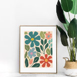 Kleurrijke Retro Groovy Flower Market Wall Art Poster<br><div class="desc">Kleurrijke Retro Groovy Flower Market Wall Art</div>