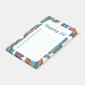 Kleurrijke Retro Groovy Oranje Blauwe boodschappen Post-it® Notes (Schuin)