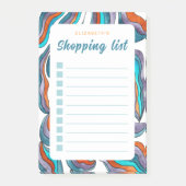 Kleurrijke Retro Groovy Oranje Blauwe boodschappen Post-it® Notes (Voorkant)