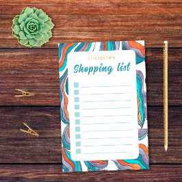 Kleurrijke Retro Groovy Oranje Blauwe boodschappen Post-it® Notes