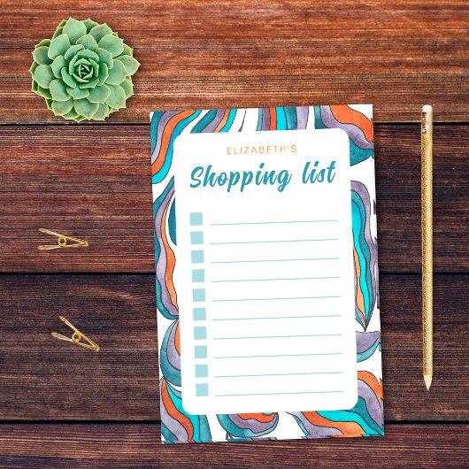 Kleurrijke Retro Groovy Oranje Blauwe boodschappen Post-it® Notes