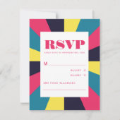 Kleurrijke Retro Groovy Psychedelic Abstract RSVP Kaartje (Voorkant)