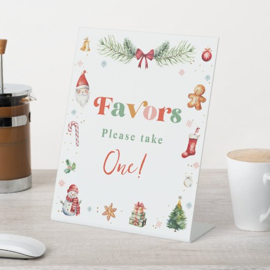 Kleurrijke retro gunsten neem een verjaardag reclamebord met voetstuk (Insitu)