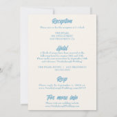 Kleurrijke retro helder modern alles in één bruilo kaart (Achterkant)