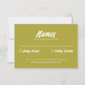 Kleurrijke Retro Heldere Unieke Moderne Bruiloft RSVP Kaartje (Voorkant)