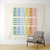 Kleurrijke Retro Herhalende Aangepaste Citaat Wandkleed (In Situ (horizontaal))