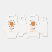 Kleurrijke retro hier komt het Son Baby shower Bedankdoosjes (Uitgevouwen)