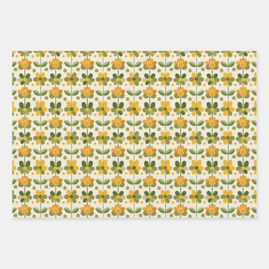 Kleurrijke retro inpakpapier vel (Voorkant 2)