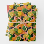 Kleurrijke retro inpakpapier vel (In situ)