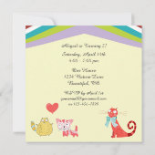 Kleurrijke Retro Katten en Easter Egg Bomen Verjaa Kaart (Achterkant)