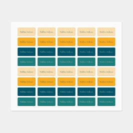 Kleurrijke Retro Kinderen Naam Labels voor Kleding