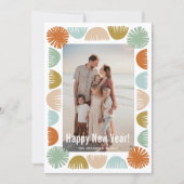 Kleurrijke Retro Lijst foto Feestdagenkaart (Voorkant)