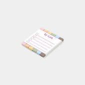 Kleurrijke Retro Lined Checklist Post-it® Notes (Schuin)