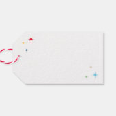 Kleurrijke Retro Merry Little Christmas Cadeaulabel (Achterkant Horizontaal)