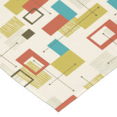 Kleurrijke Retro Mid-Century geometrische vormen Korte Tafelloper (Hoek)