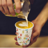 Kleurrijke Retro Mid-Century geometrische vormen Papieren Bekers