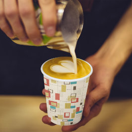 Kleurrijke Retro Mid-Century geometrische vormen Papieren Bekers