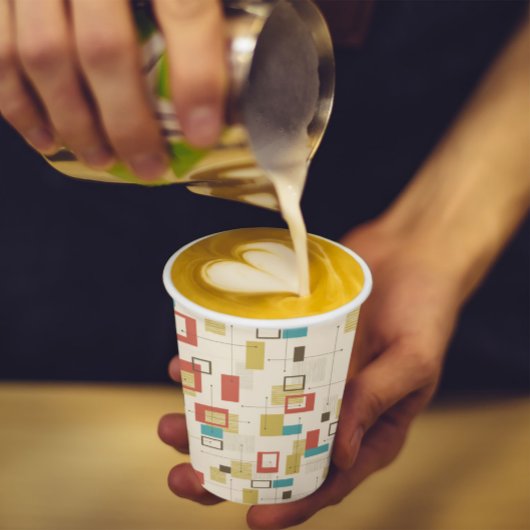 Kleurrijke Retro Mid-Century geometrische vormen Papieren Bekers