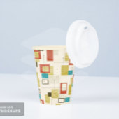 Kleurrijke Retro Mid-Century geometrische vormen Papieren Bekers