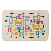 Kleurrijke Retro Mid Century Modern Atomic Abstrac Badmat (Voorkant)